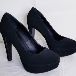 Charlotte Russe mackenna-01 black nubuck pu size 10